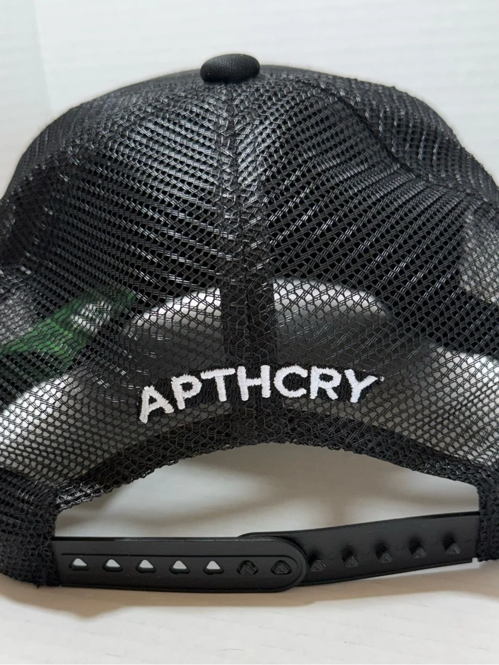 Apthcry “Pretty Much Broke” Black Foam Mesh Trucker Hat